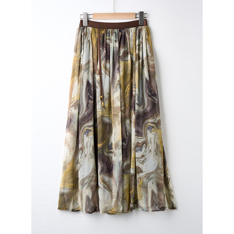 时尚印花大裙摆百搭显瘦遮肚半身裙女 PX1-34