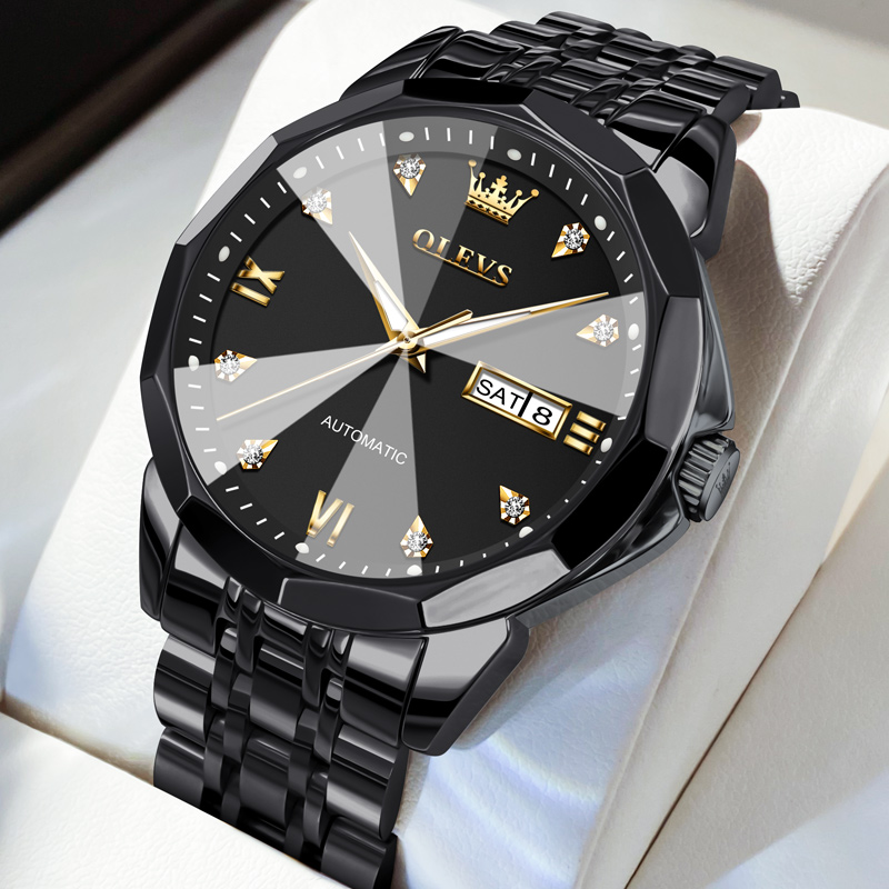 瑞士欧利时黑武士男士手表男款全自动机械表防水夜光男款商务腕表