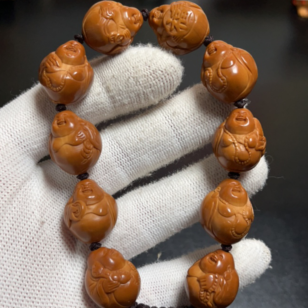 1.8光背福弥勒橄榄核手串