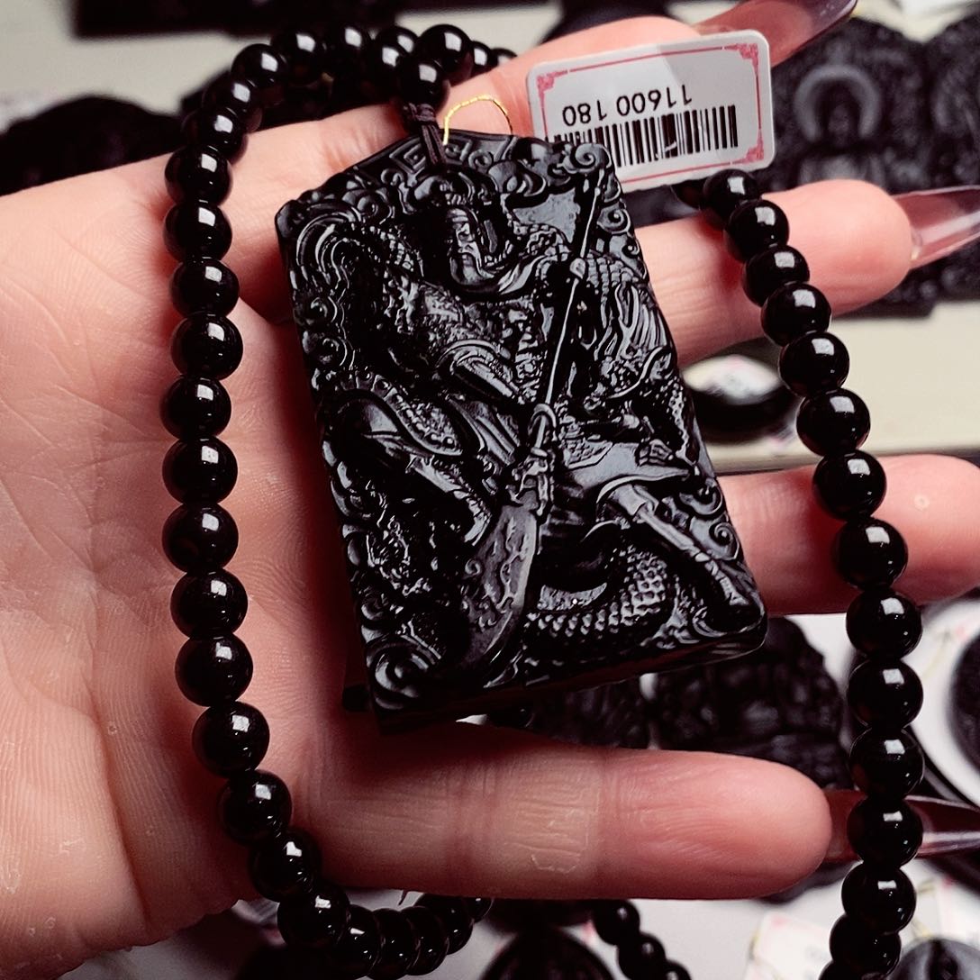 天然缅料A货挂件送珠链180