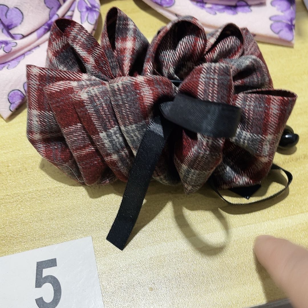 皮质铁合金蝴蝶结发夹