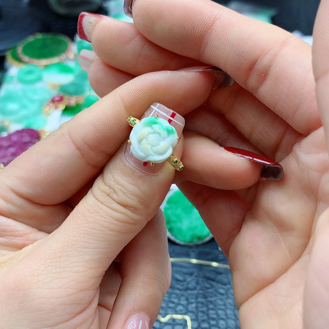 【闪购商品】翡翠戒指银S925镶嵌，