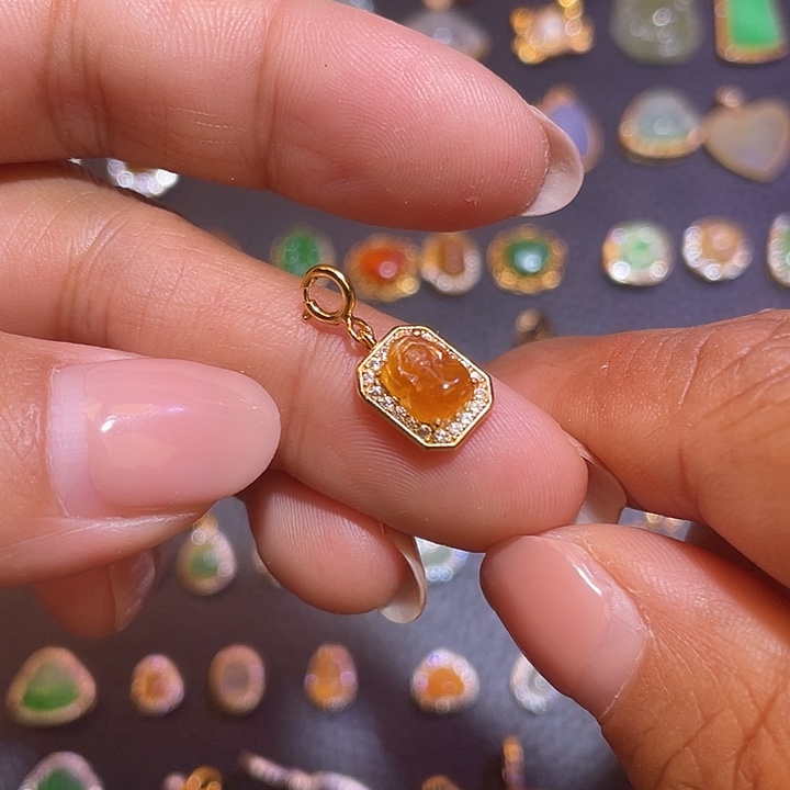 翡翠银S925镶嵌颈饰