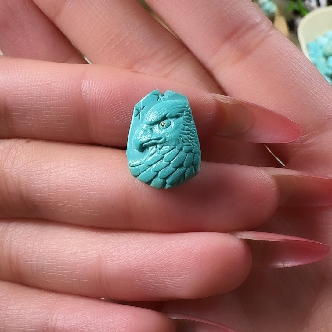 绿松石未镶嵌吊坠(不含链)鹰