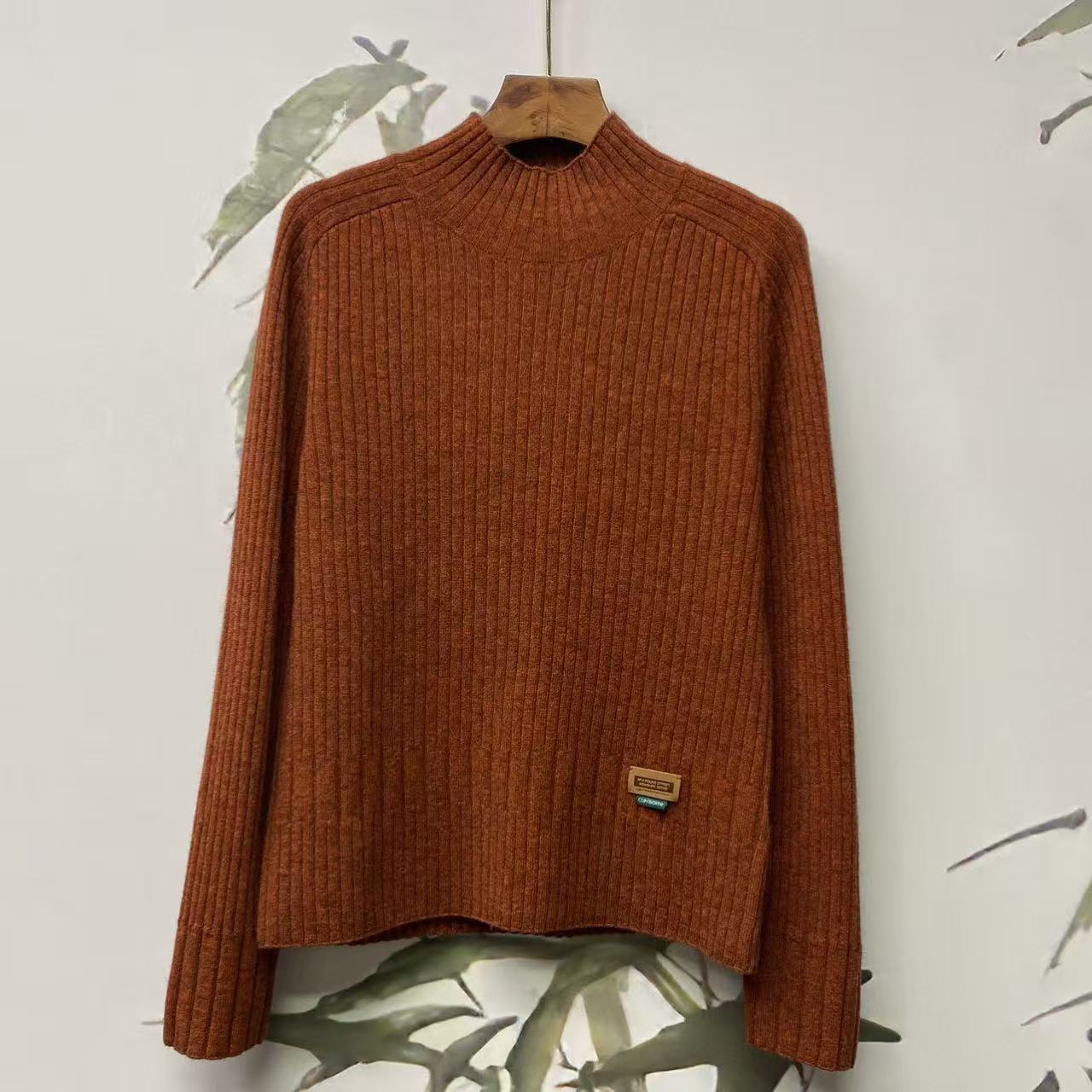 知羽.香云 可可西里牦牛绒秋冬百搭款绵羊毛半高领针织毛衣ZY2053