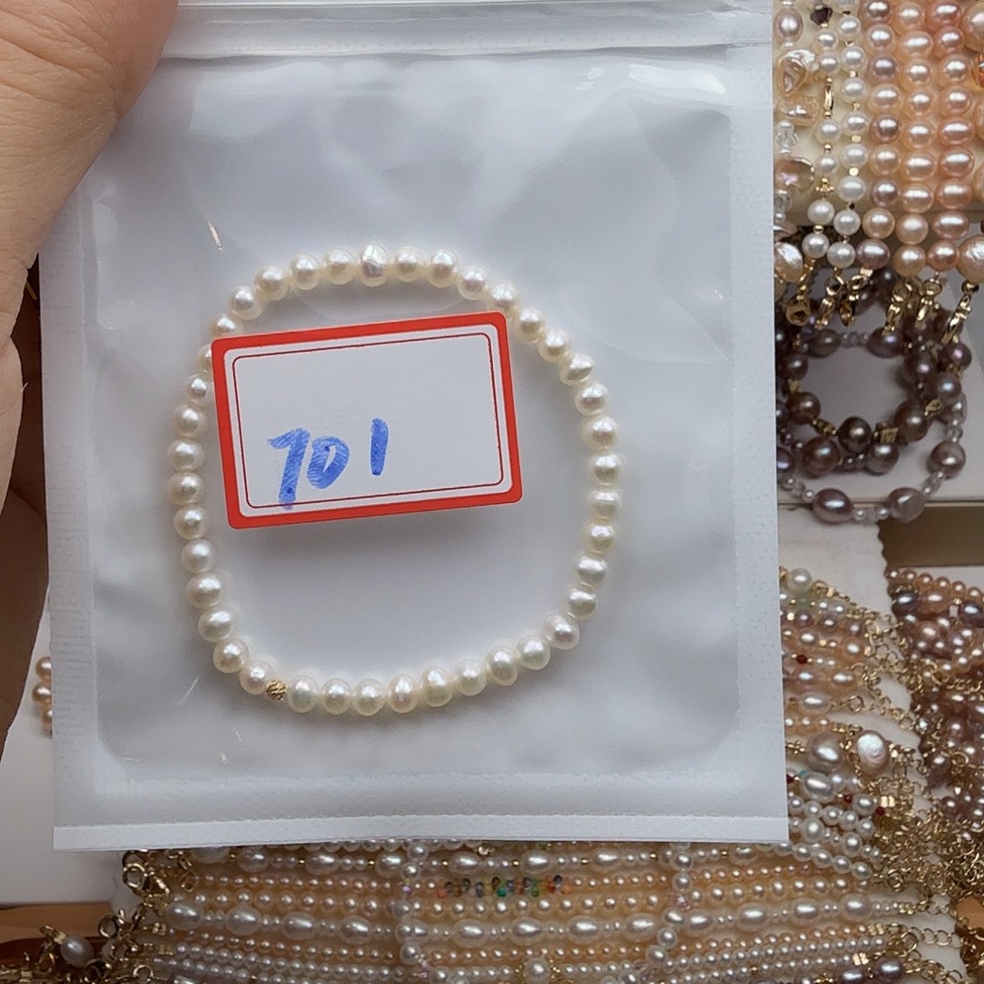 蓝***痕钛钢手绳淡水珍珠