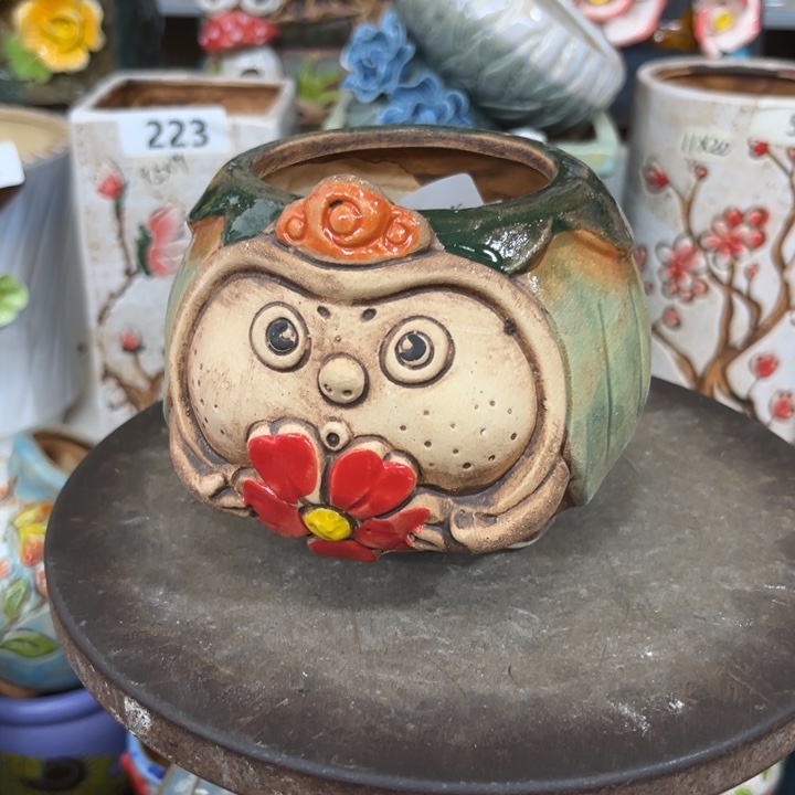 紫砂花盆粗陶材质多肉花盆