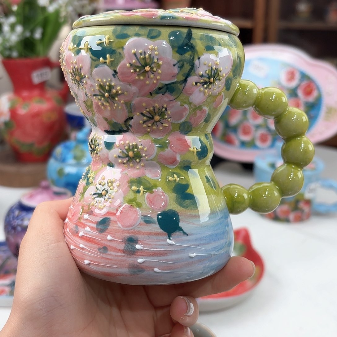 景德镇手绘高温釉下彩陶瓷茶具