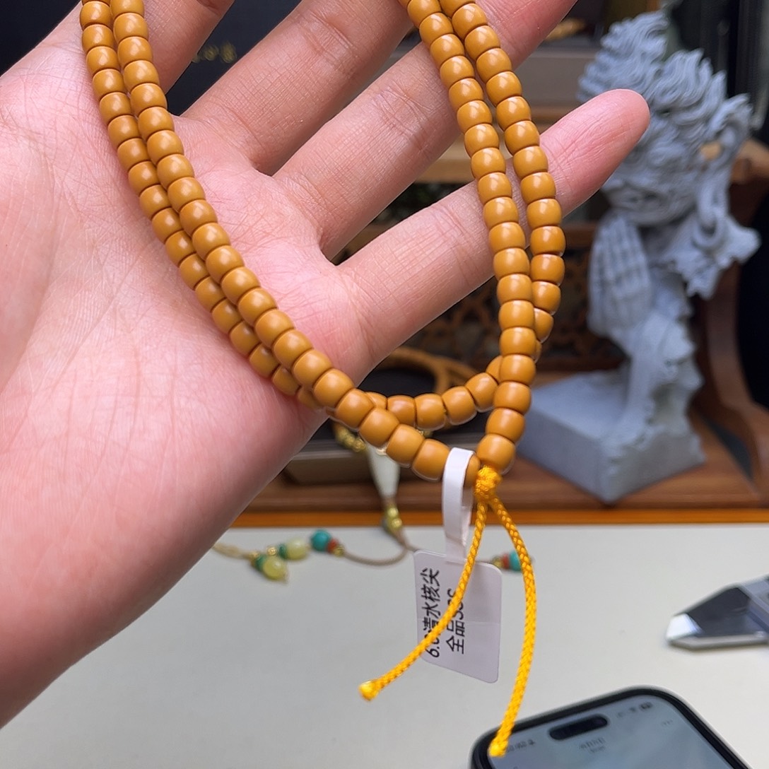 手串/手链橄榄核【听松文玩】sss级工艺精品橄榄核尖长串6.0素