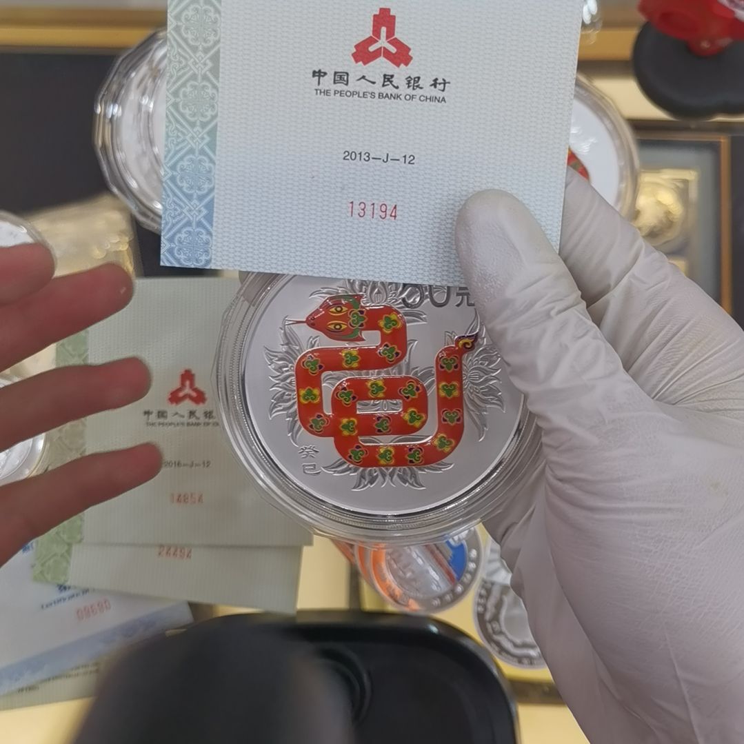 纯银蛇币一枚13194