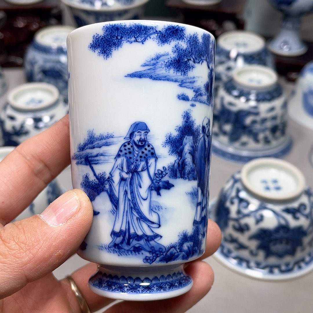 杯子小**代景德镇陶瓷现代手工陶瓷茶具