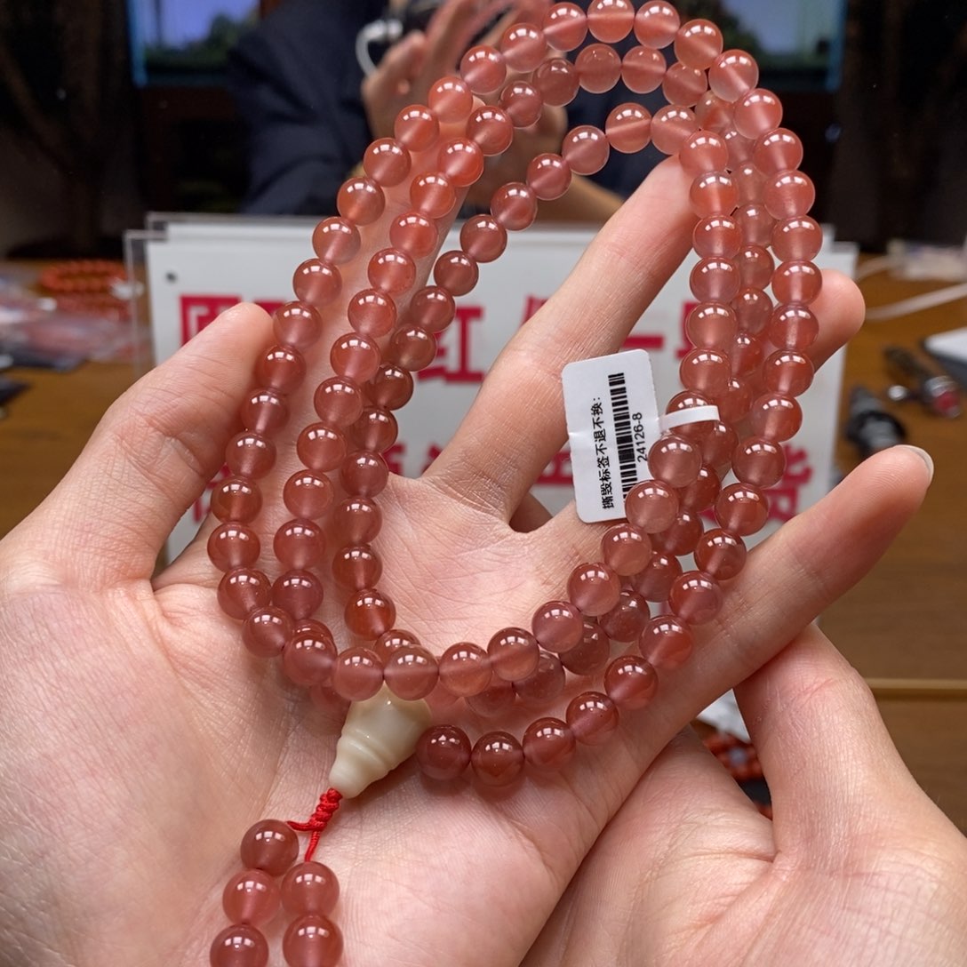南红玛瑙串未镶嵌7大➕冰粉108