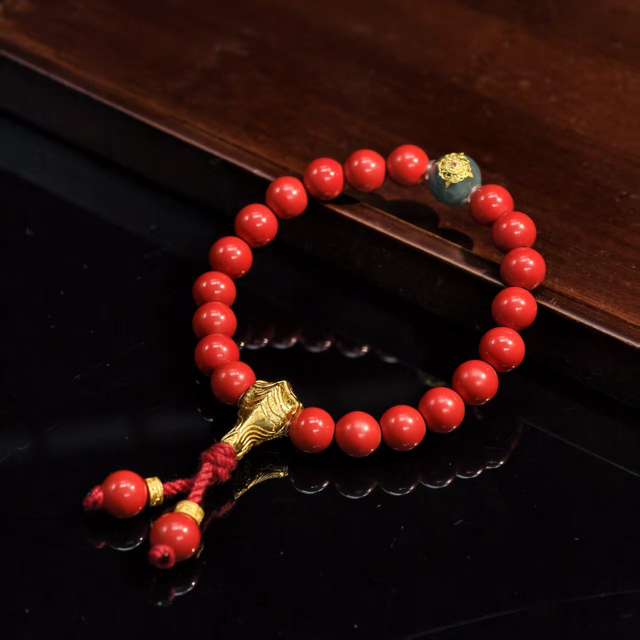 含辰砂工艺品朱砂手饰手串ZS-SS0529