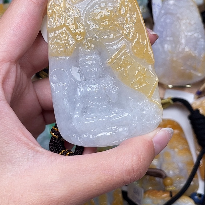 @***腿翡翠未镶嵌颈饰天然缅料a货吊坠