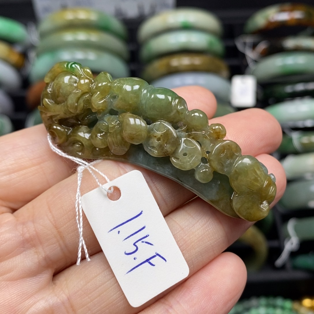 翡翠项链未镶嵌龙沟45号