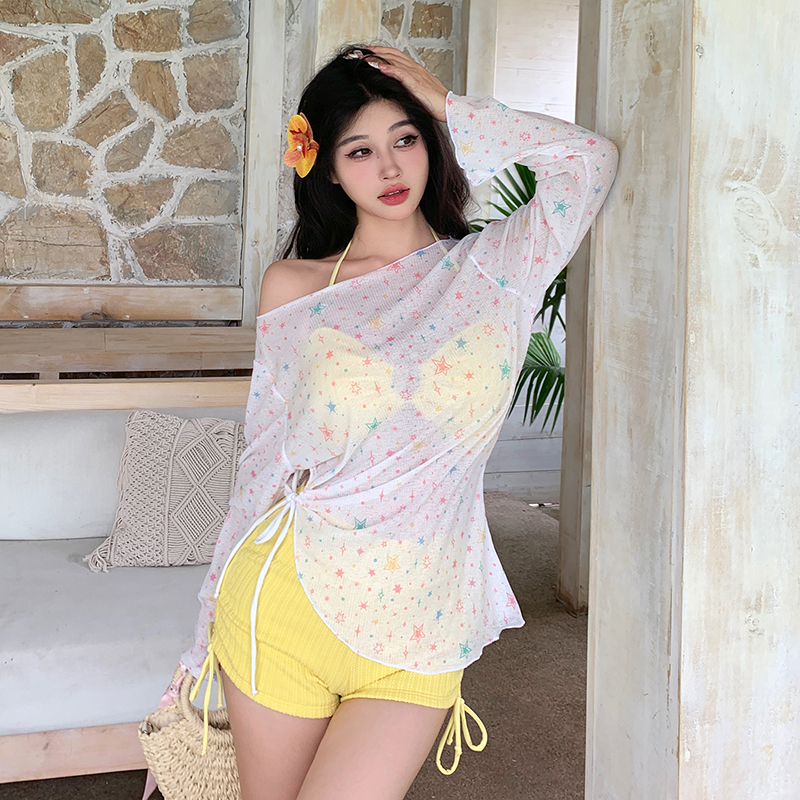 【柠黄如梦】女士泳衣纯欲罩衫泡温泉海边度假ins高级感遮肚比基尼