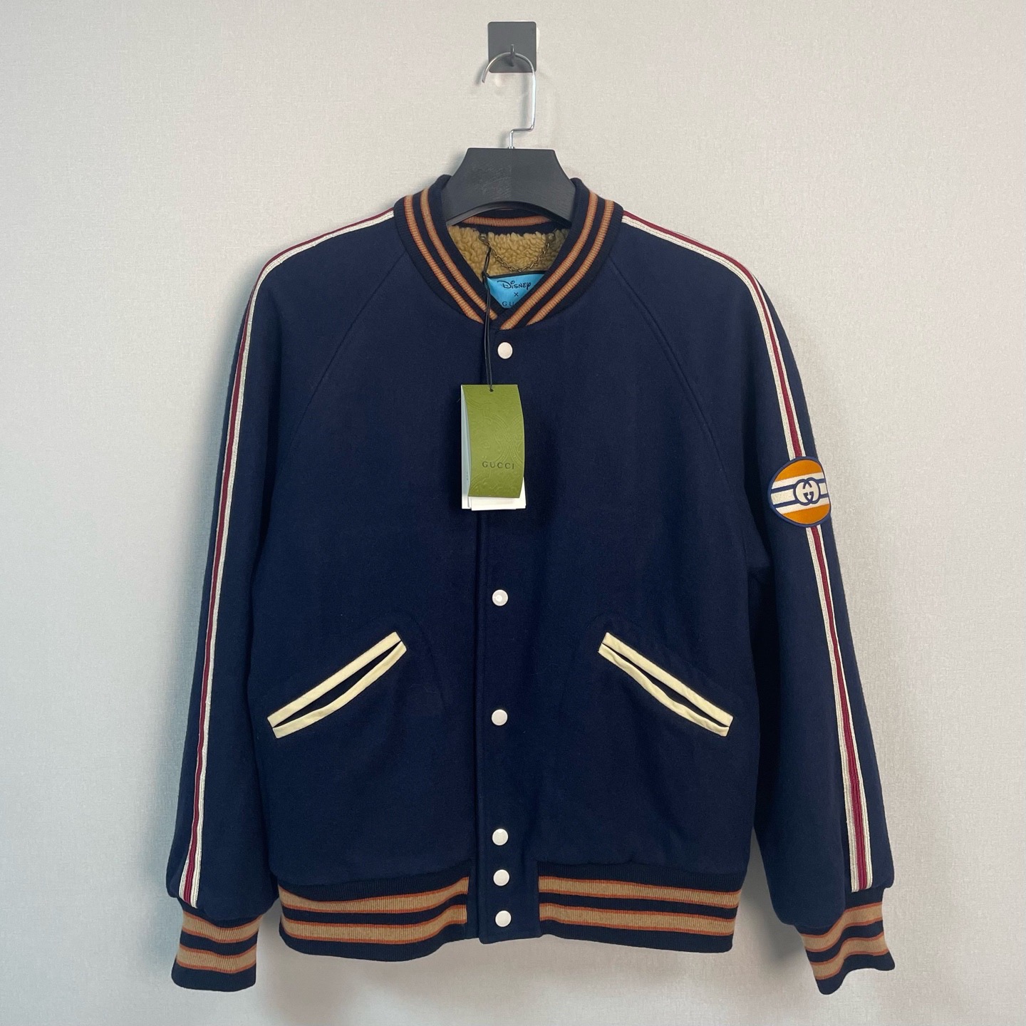 未使用 GUCCI/古驰 迪士尼联名款贴标棉服棒球夹克/46码/价26700