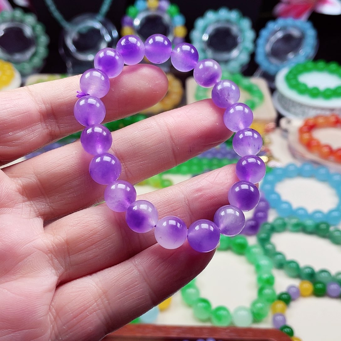 翡翠未镶嵌颈饰卡10翡翠珠链男女款18