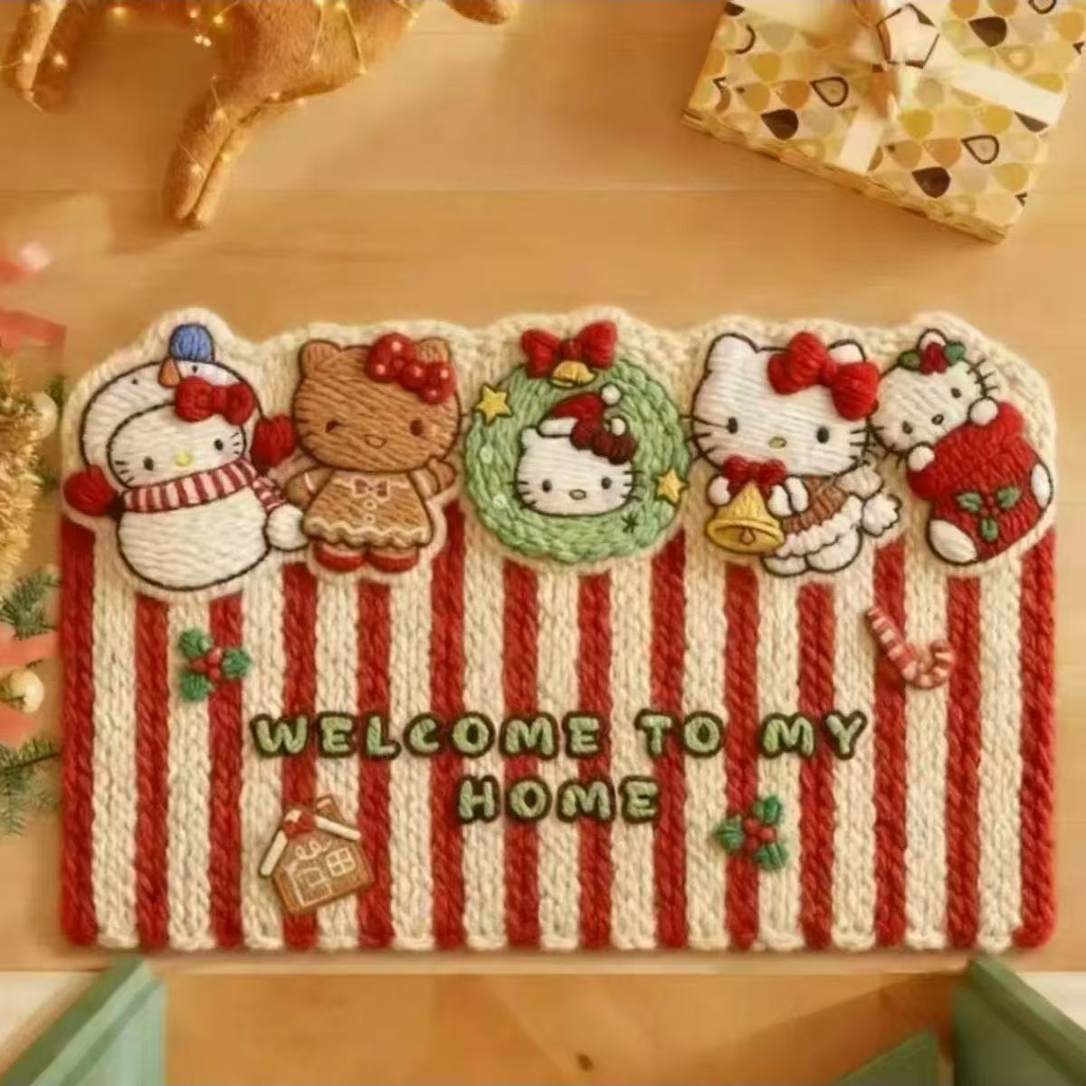 【5D立体效果】可爱仿羊绒地垫防滑家用入户脚垫