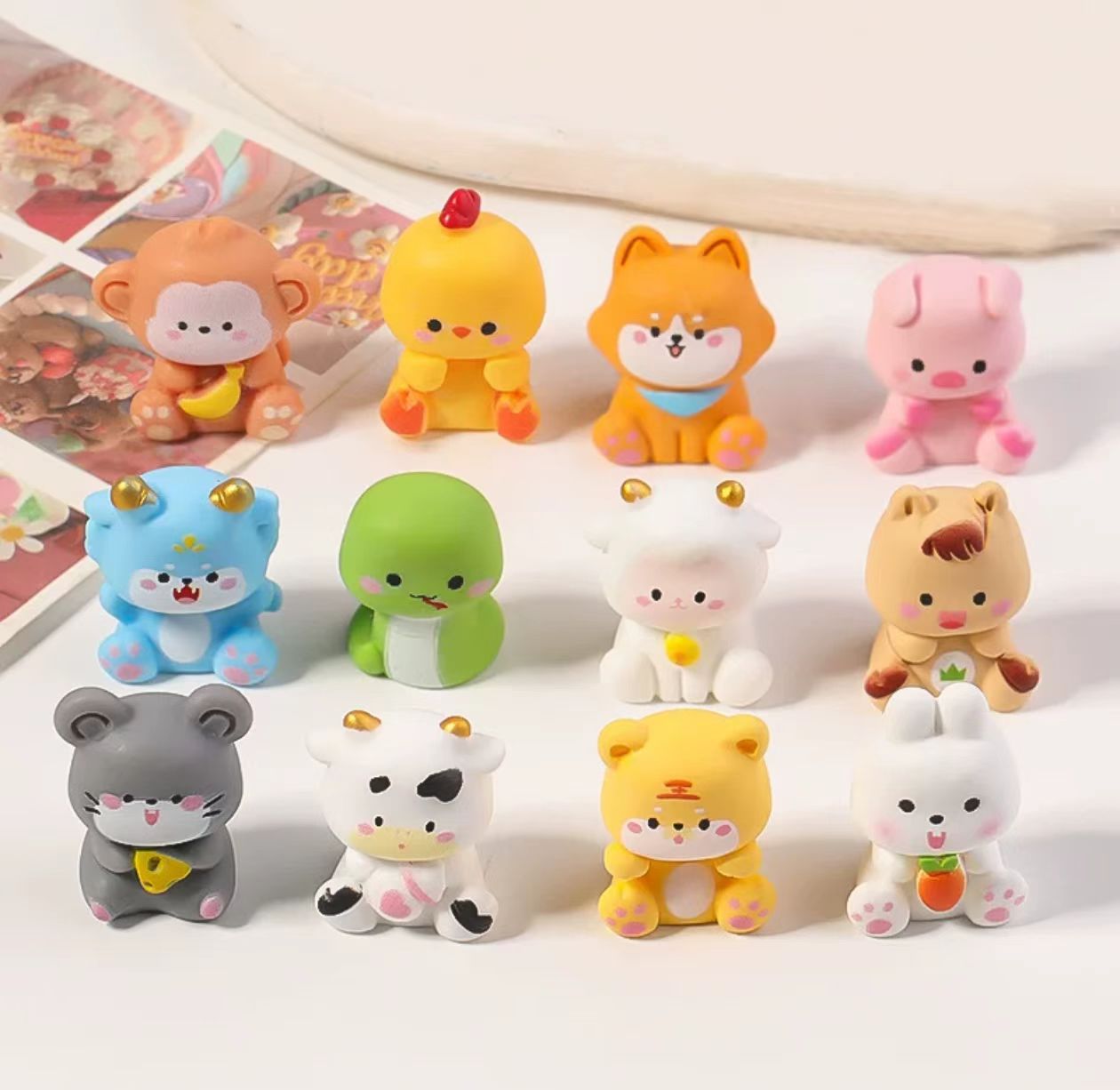 十二生肖立体卡通萌粒摆件