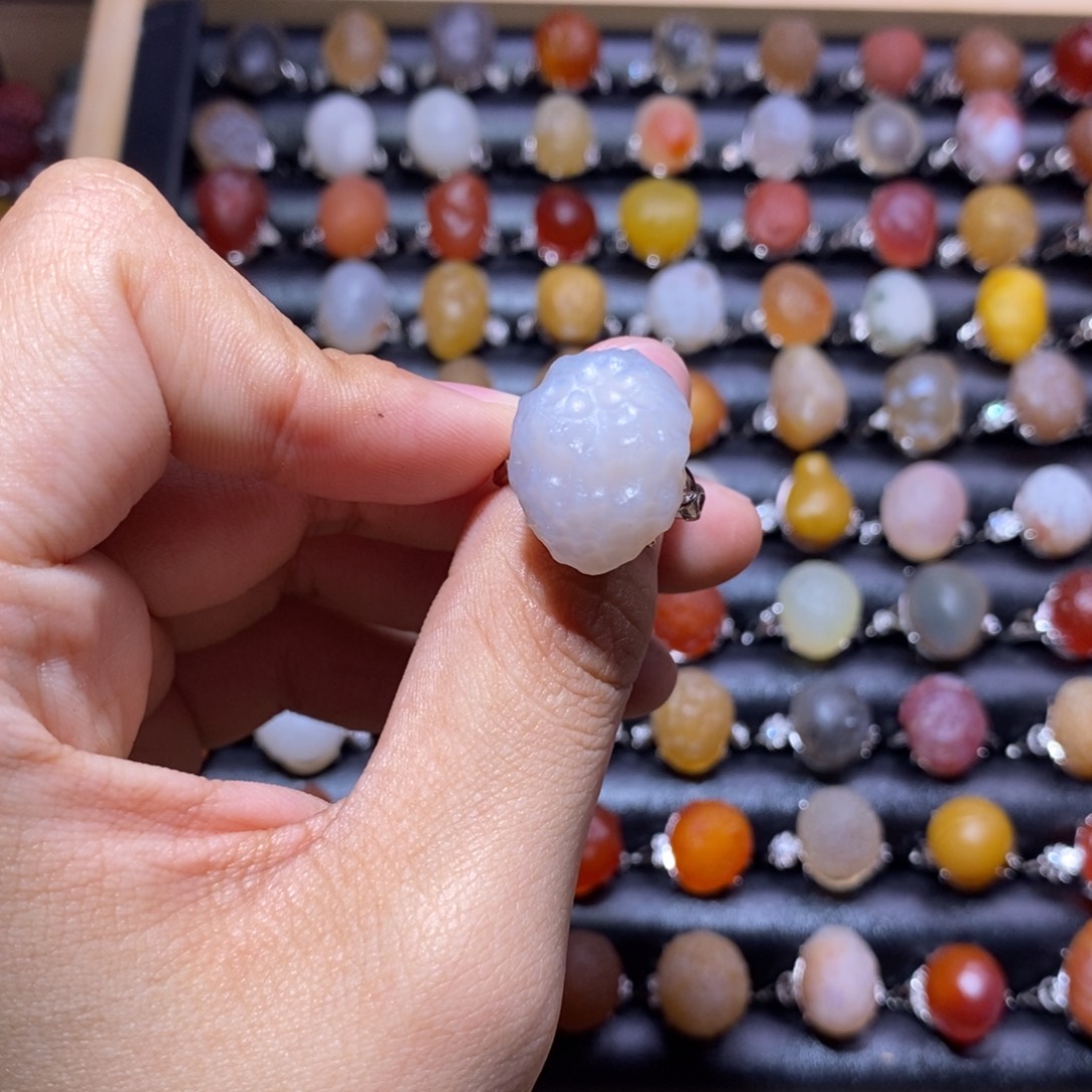 玉***玛瑙/玉髓合金戒指