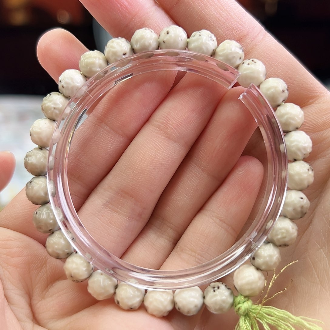 手串星月菩提Fqh8改无相 半壁江山留白 绿背细小星