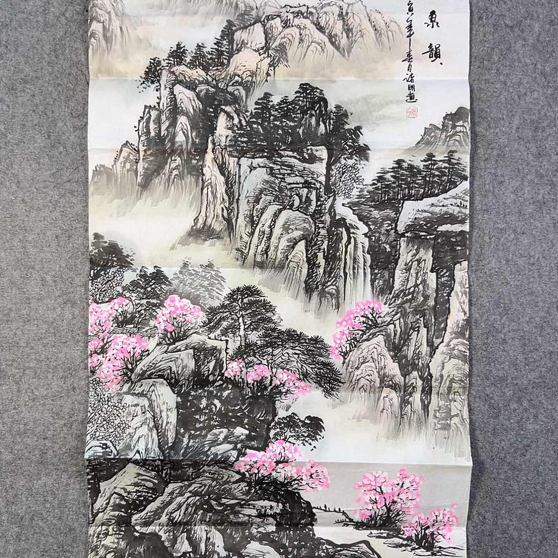 国画902 花鸟在此鸣叫时还要一