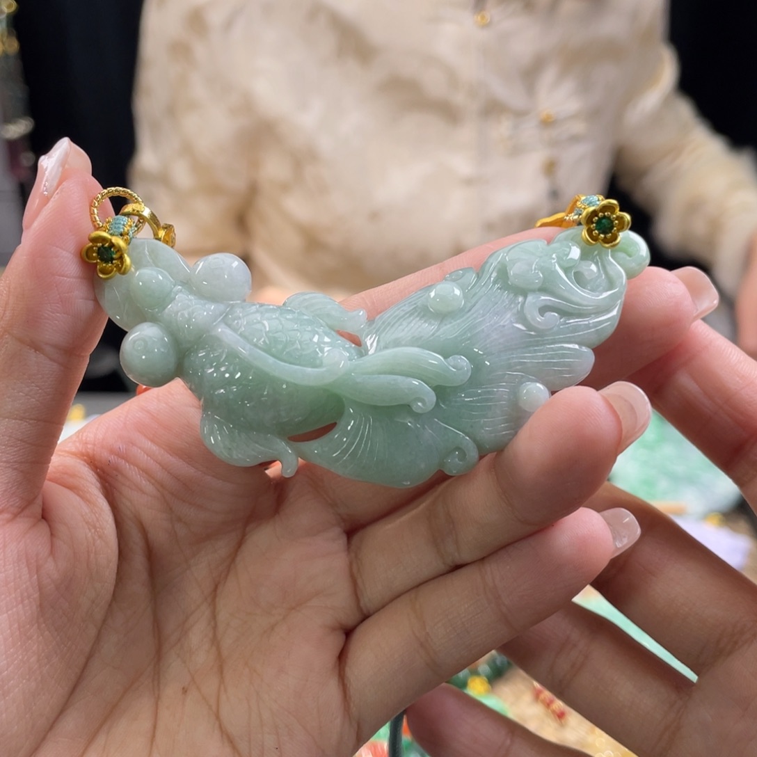 翡翠颈饰未镶嵌代编织