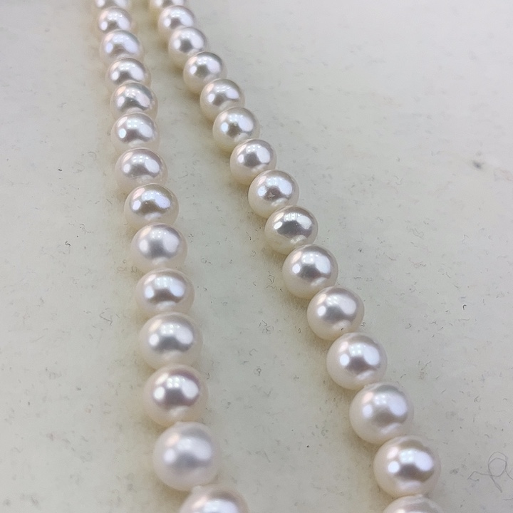淡水珍珠颈饰银S925镶嵌卡9➕极光白