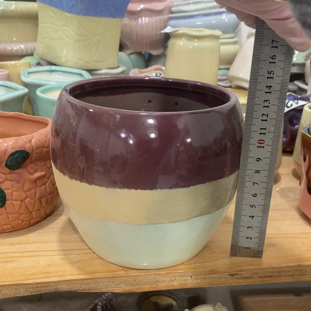 红陶高温陶瓷花盆