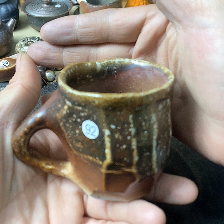杯手工粗陶、柴烧茶器