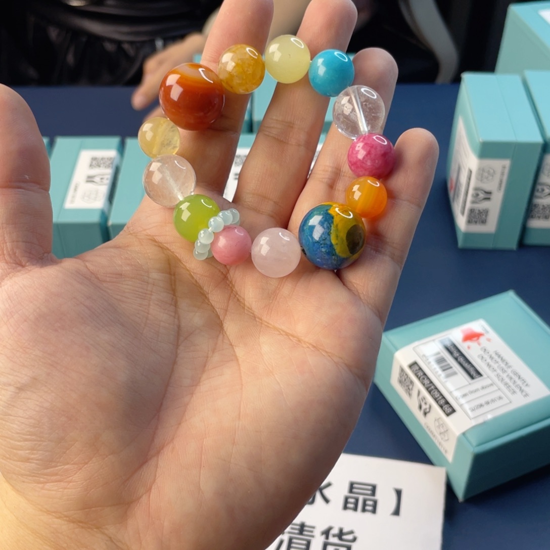 水晶手链银S925镶嵌