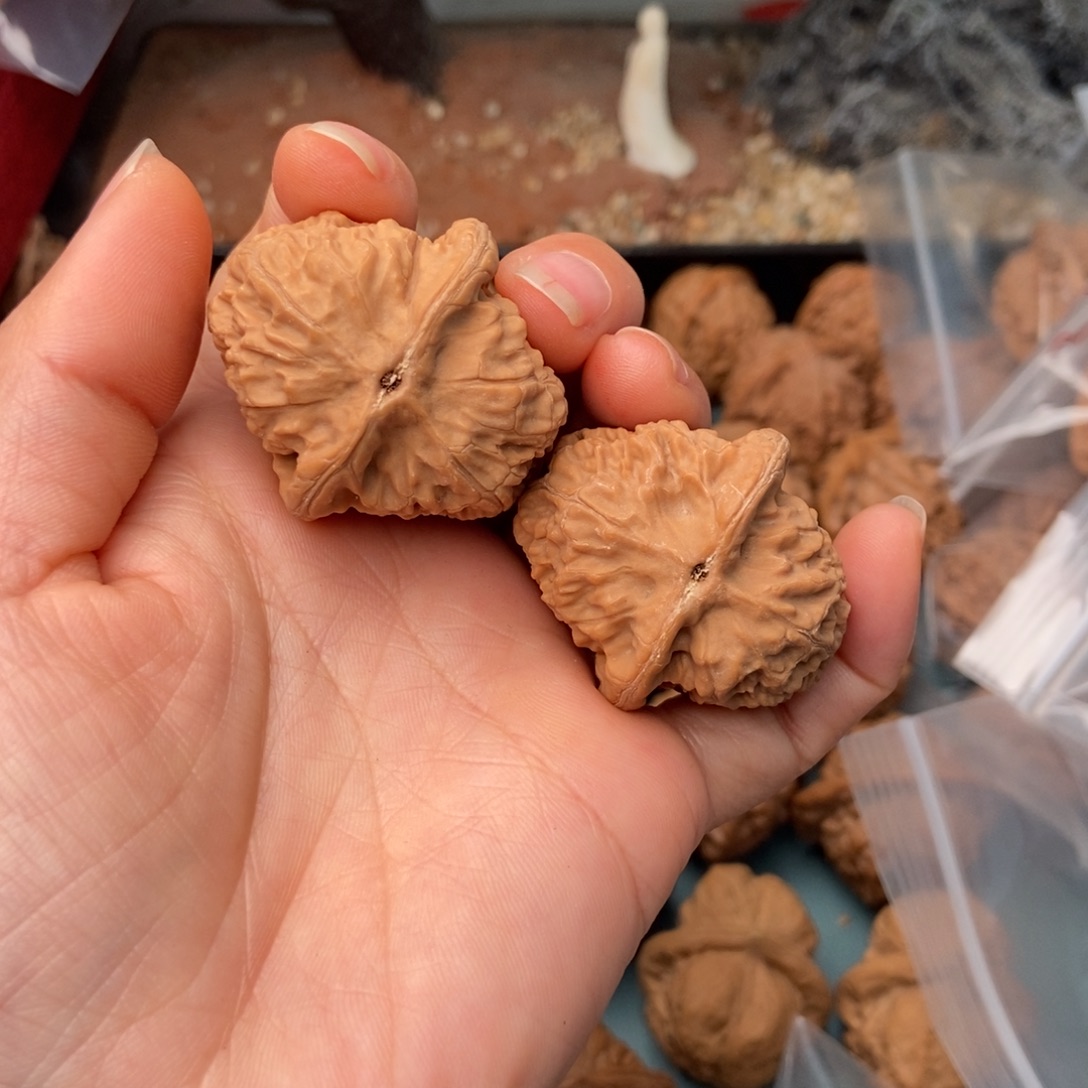 吊坠文玩核桃红方印30