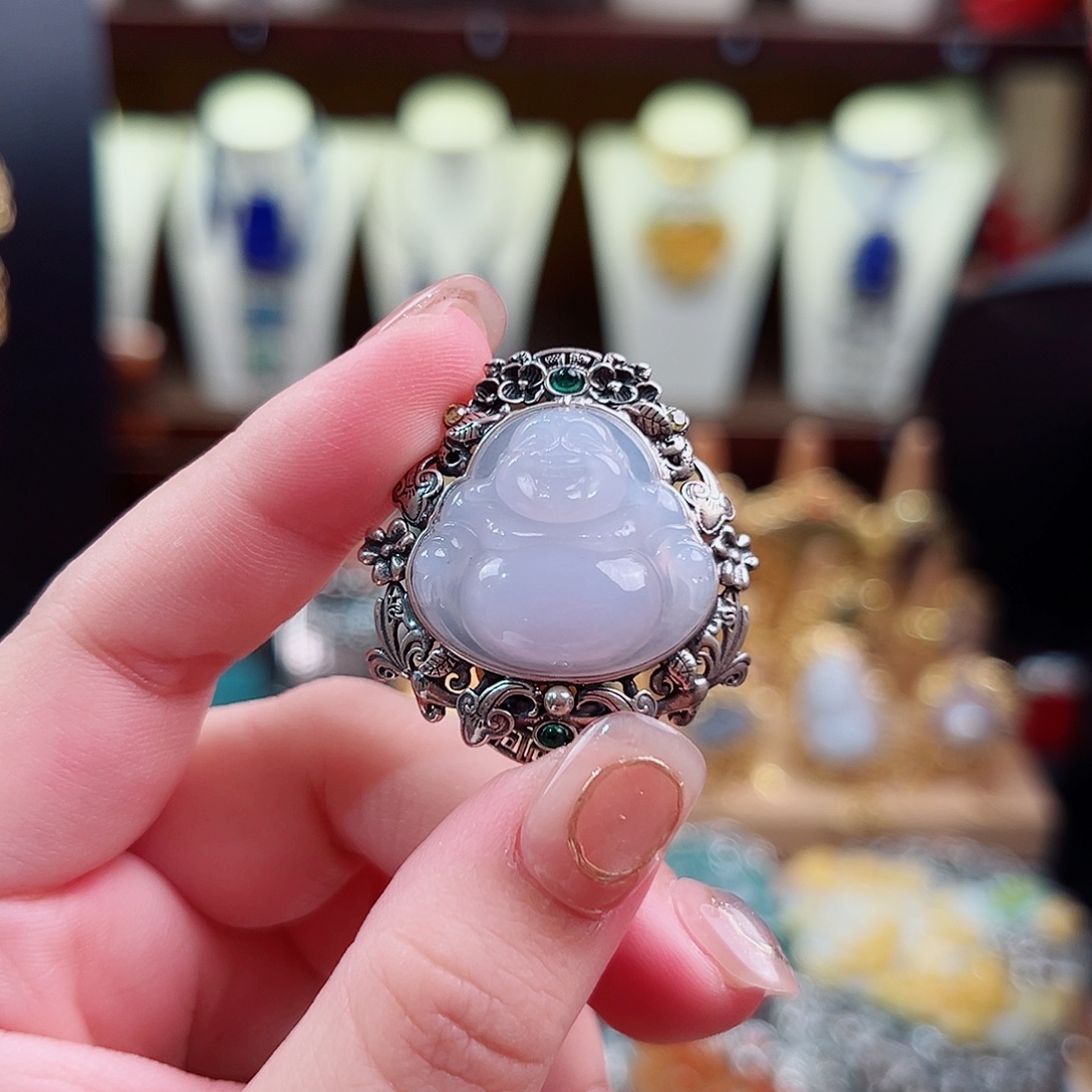 未镶嵌翡翠戒指/指环国风