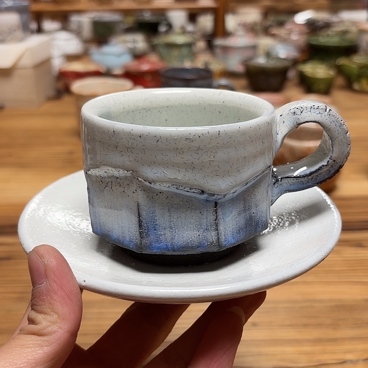 山田正和粉引咖啡杯