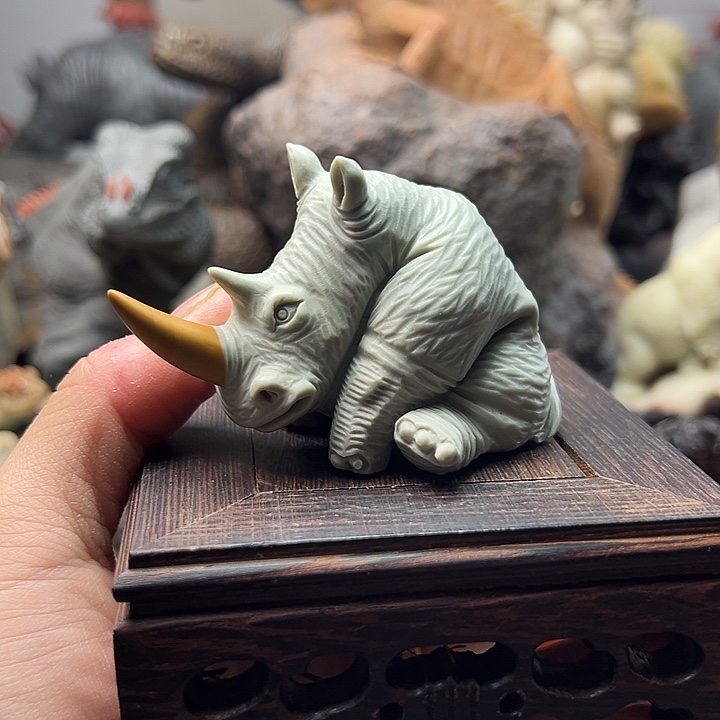 东北石松花石摆件