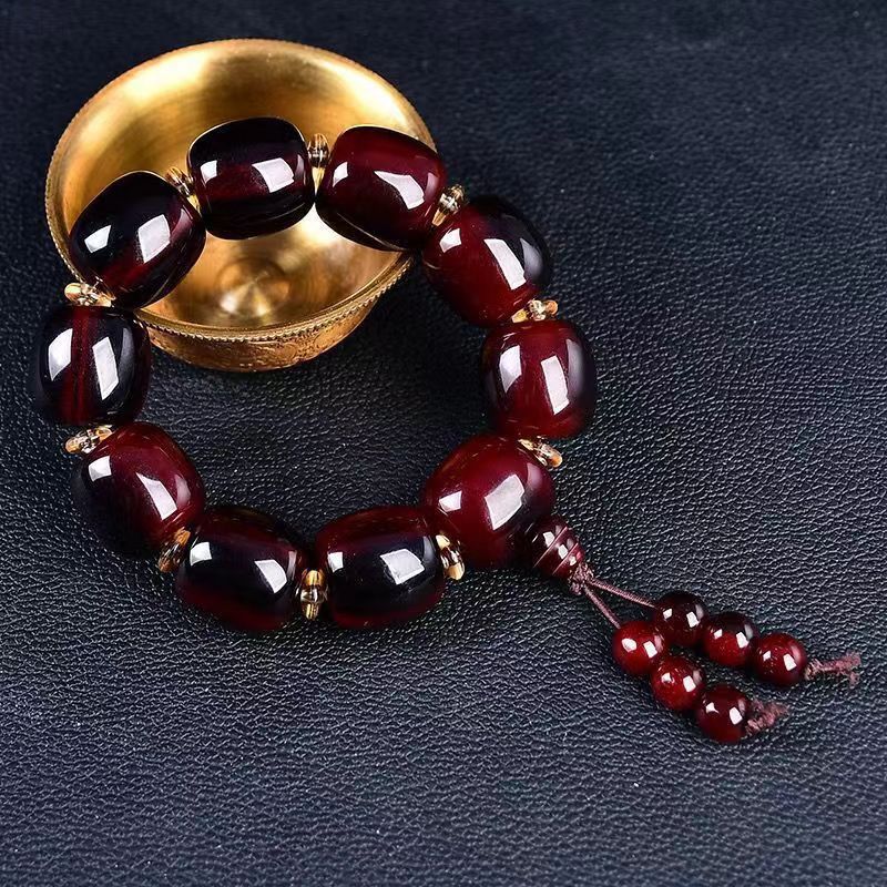 K40血牛角菩提根佛珠手串（无盒简装）