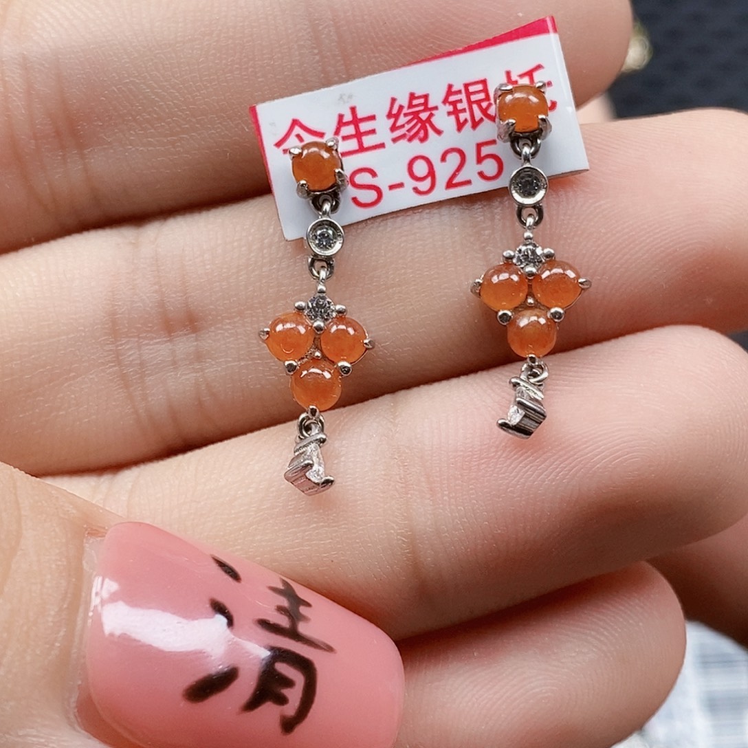 翡翠银S925镶嵌戒指