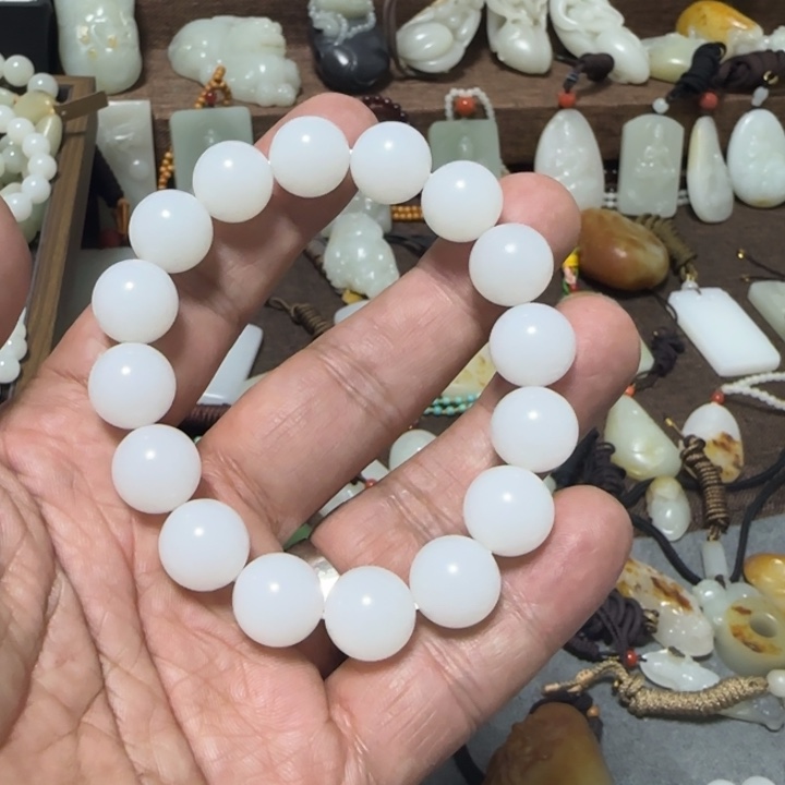 和田玉手串未镶嵌W*