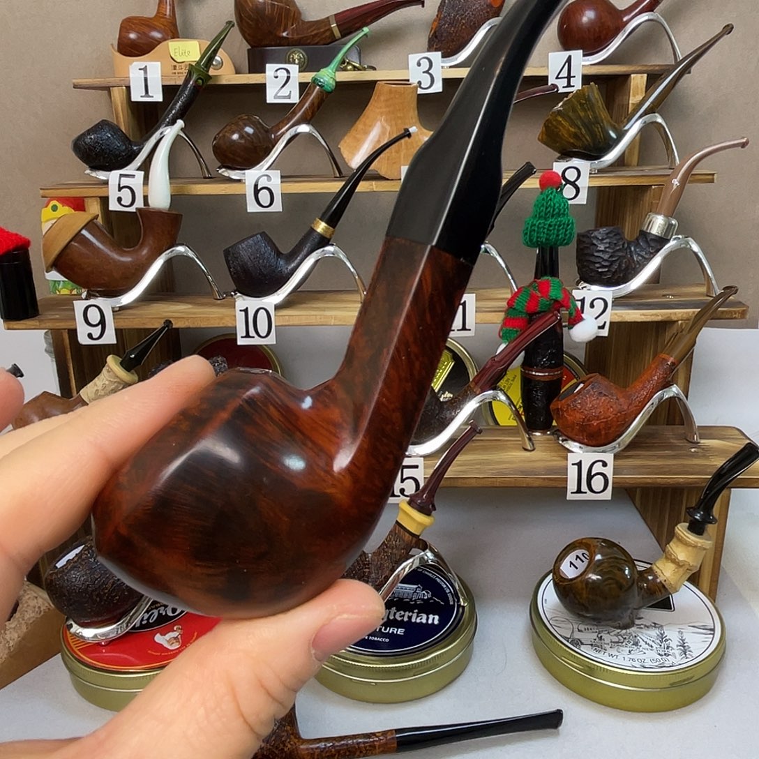 回***毒石楠木手工烟斗罗得西亚