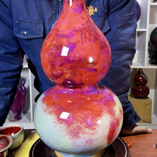 摆件一****6尚峰钧窑作品新疆不包邮