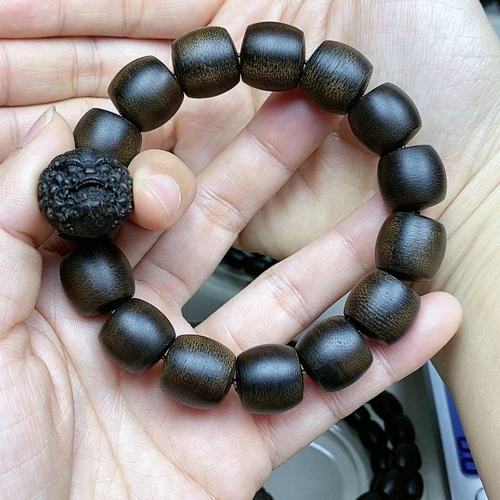 沉香手串文**马越南芽庄白棋楠