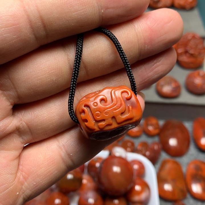 吊坠(不含链)未镶嵌南红玛瑙男*角