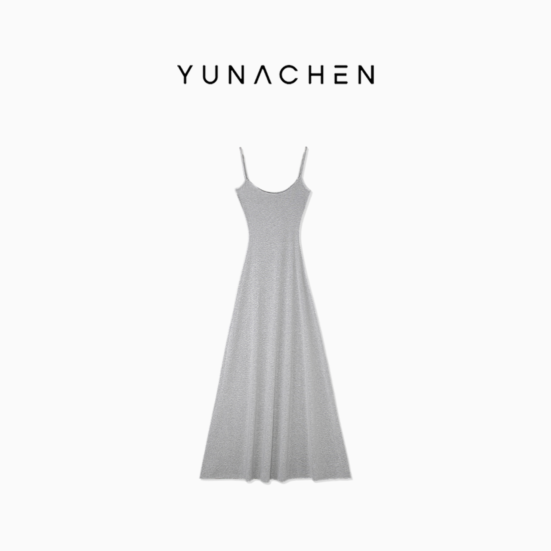 菠萝宝宝yuna【灰韵缪斯】灰色吊带连衣裙YH5