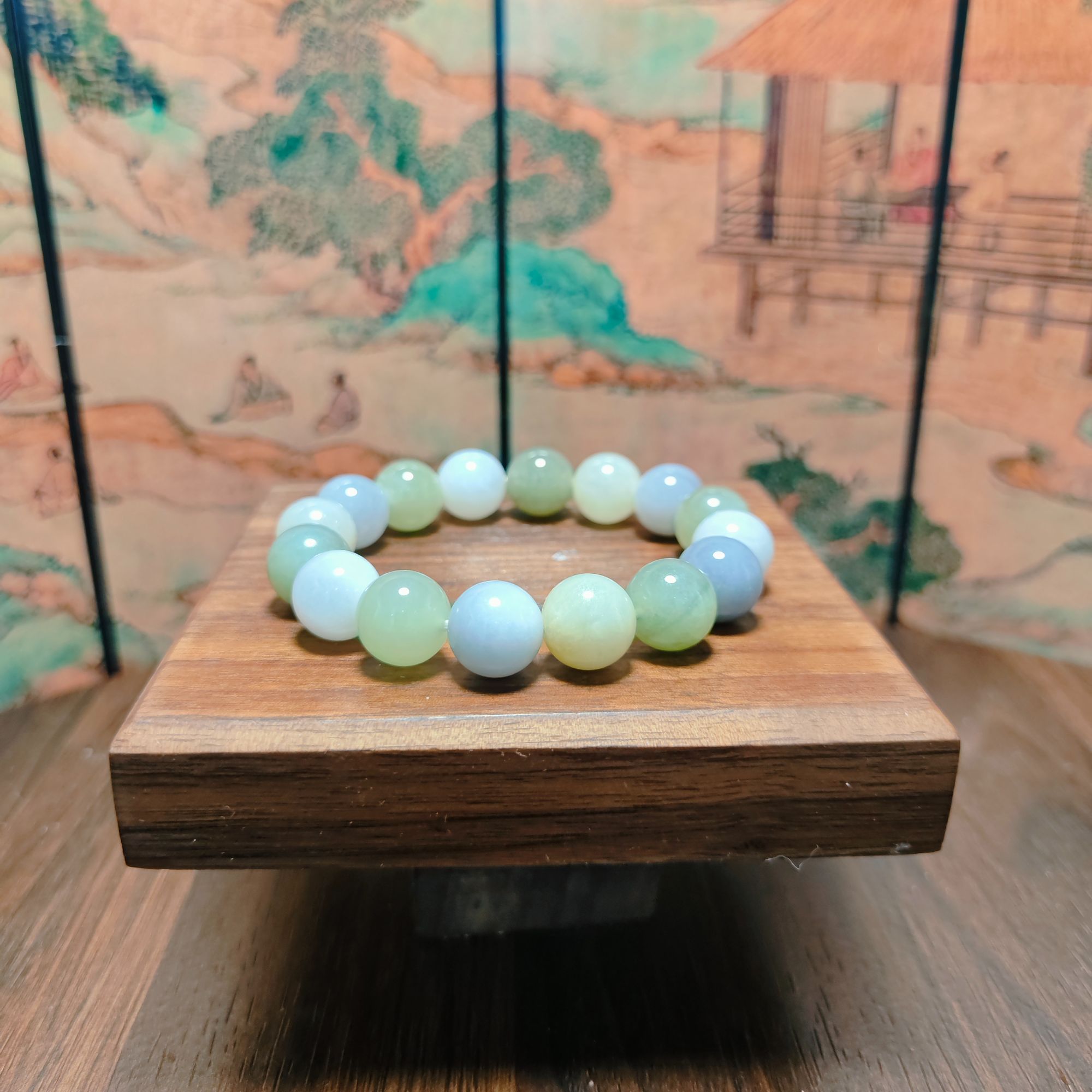 R和田玉多宝圆珠手串（卡12）0440