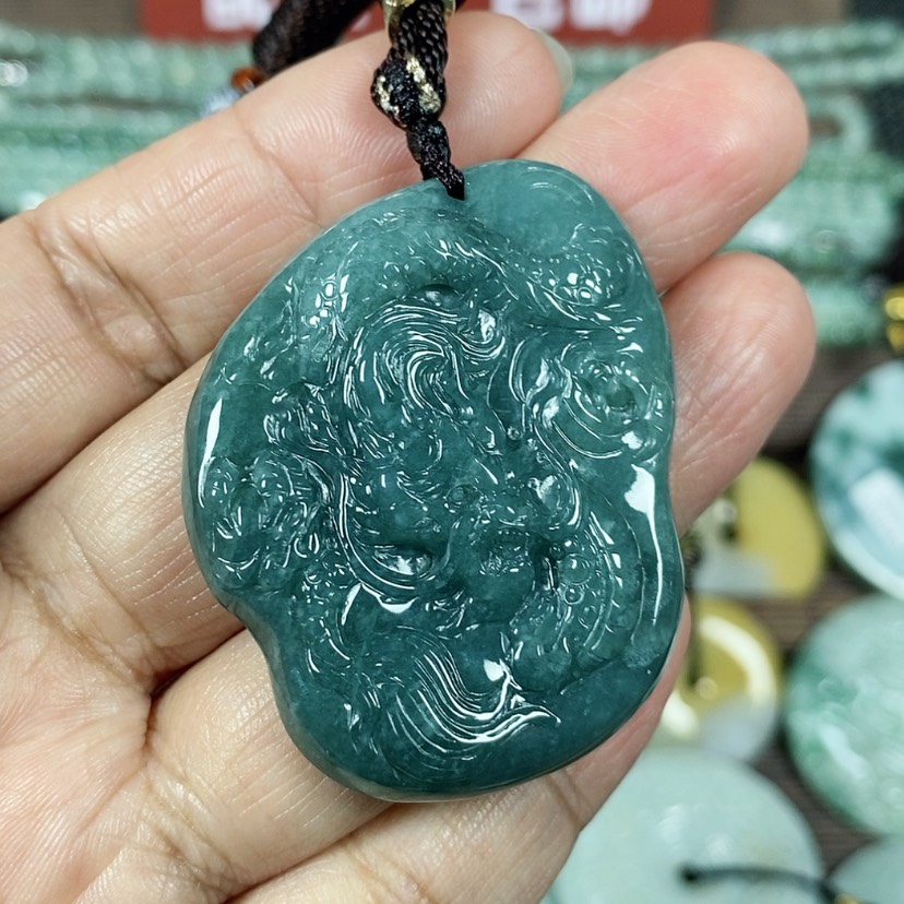 【闪购商品】翡翠颈饰未镶嵌玉吊坠翡翠玉随性龙牌