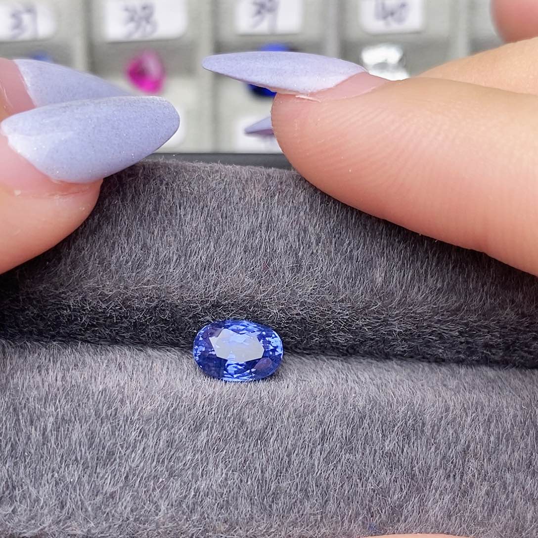 蓝宝石裸石GUILD无烧矢车菊VB兰卡1.58ct/5659