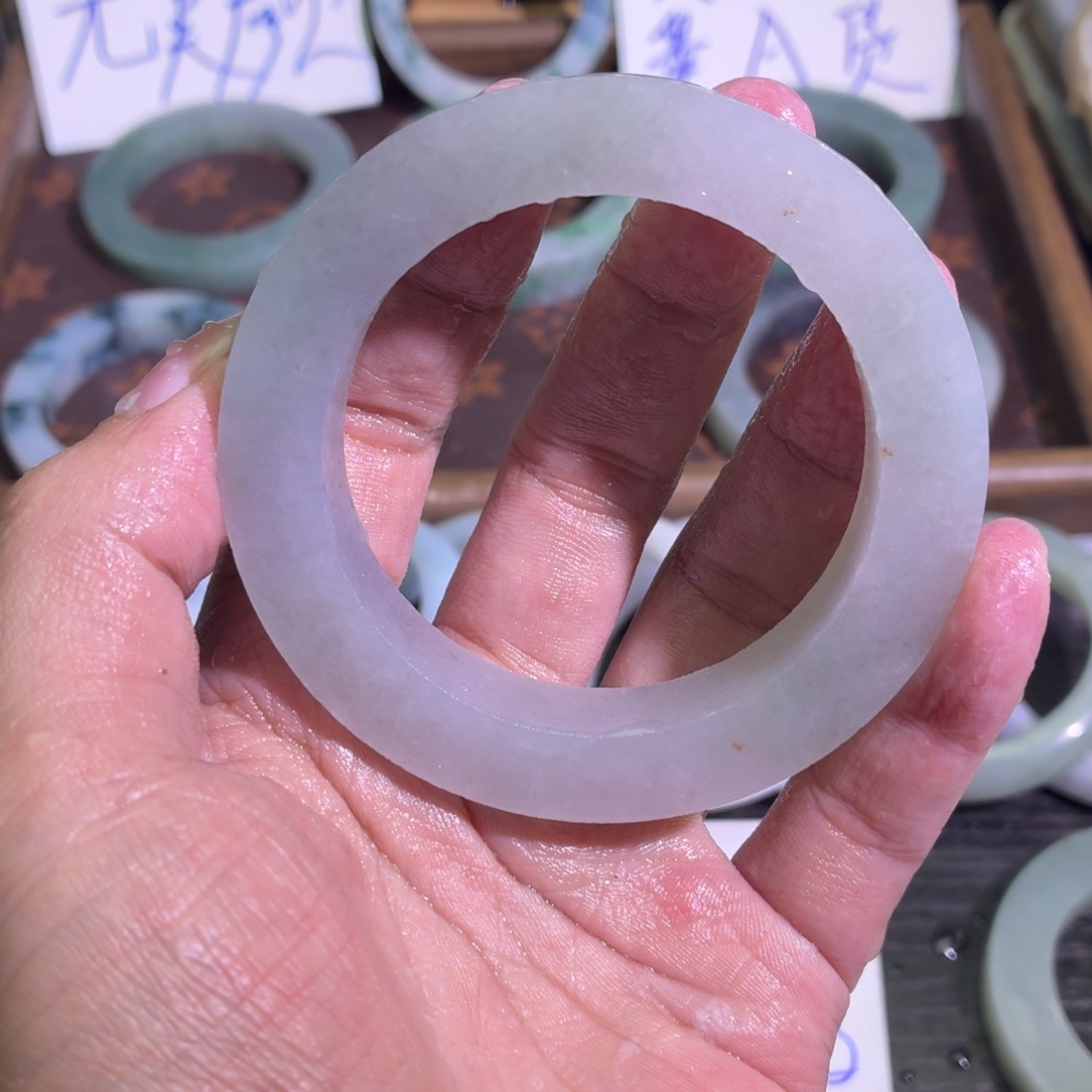 定制翡翠未镶嵌天然纹理随机，追求完美者慎拍