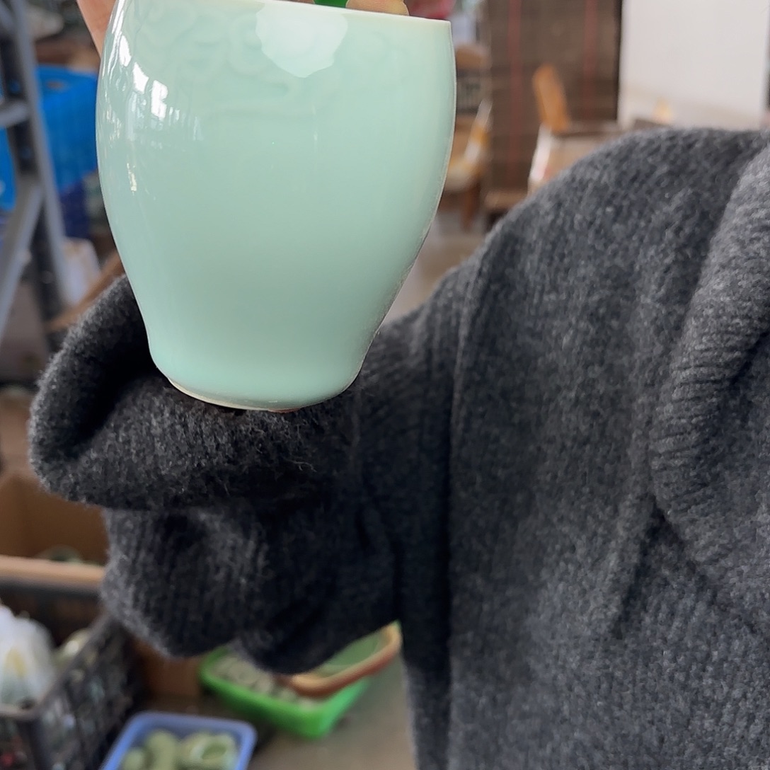 龙泉云间青瓷小米茶器