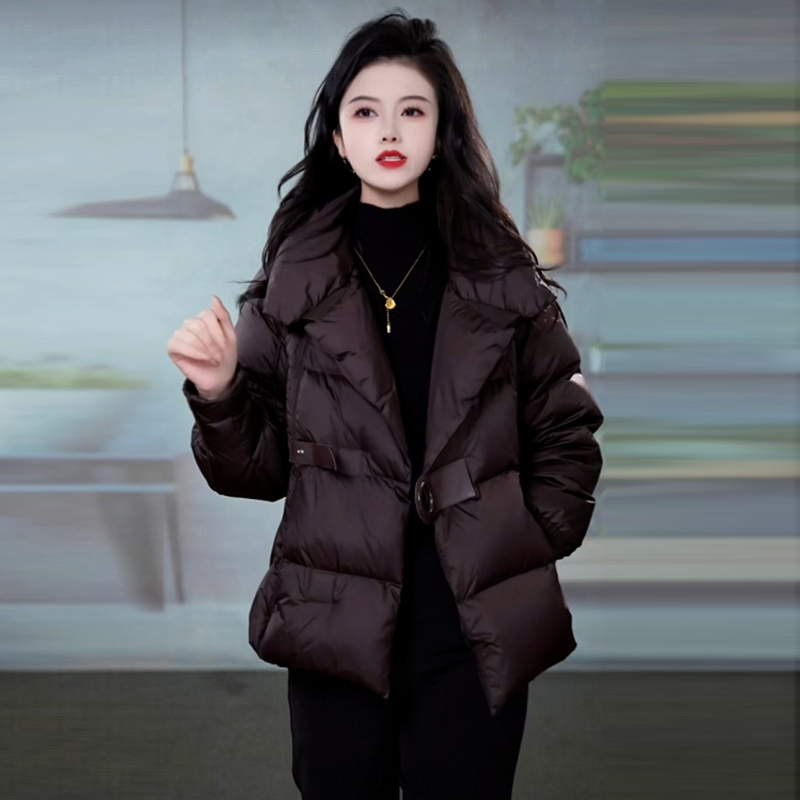 白鸭绒气质加厚保暖羽绒服女士冬季2025新款韩版时尚洋气显瘦外套